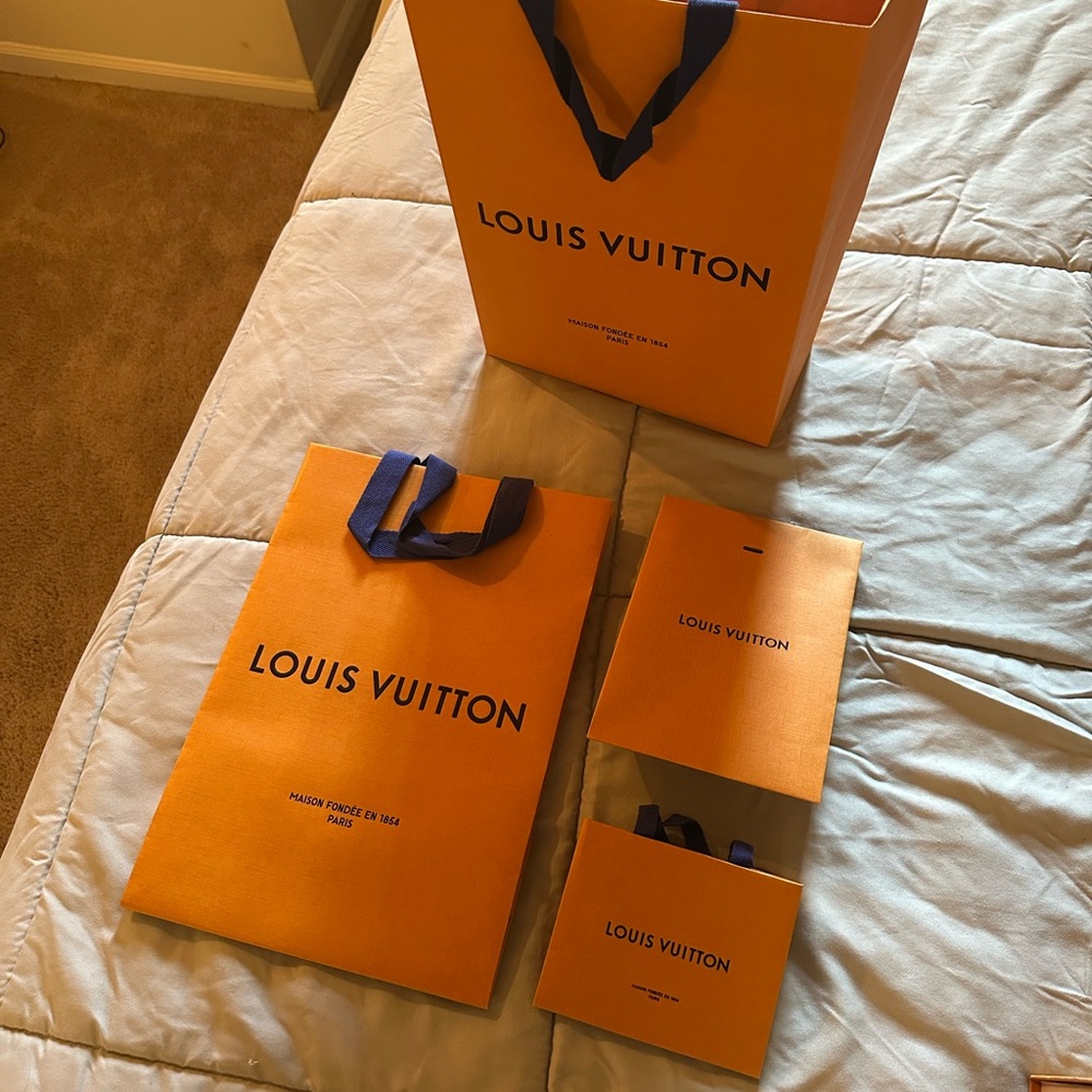 Louis Vuitton Orange and Blue Gift Bag Collection